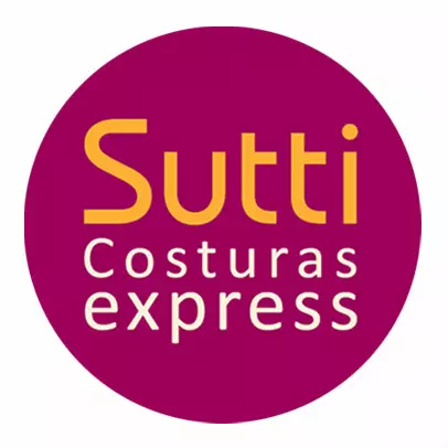 Logotipo de 'Sutti Costuras Express', creado por Clau Vidal Studio