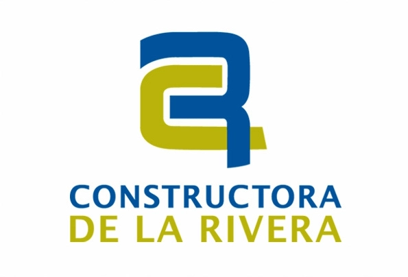 Logotipo de 'Constructora de la Rivera', creado por Clau Vidal Studio