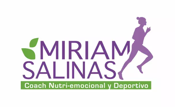 Logotipo de 'Miriam Salinas, Coach Nutri-emocional y Deportivo', creado por Clau Vidal Studio