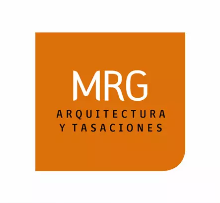 Logotipo de 'MRG Arquitectura y tasaciones', creado por Clau Vidal Studio