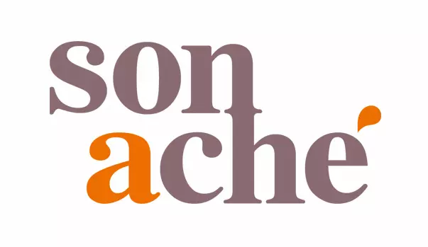 Logotipo de 'Son aché', creado por Clau Vidal Studio