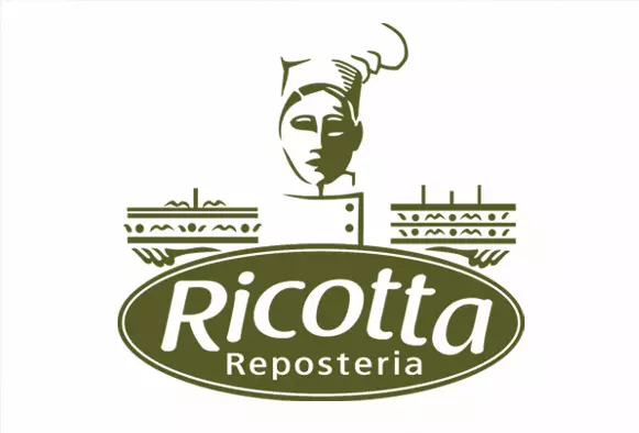 Logotipo de 'Ricotta Reposteria', creado por Clau Vidal Studio